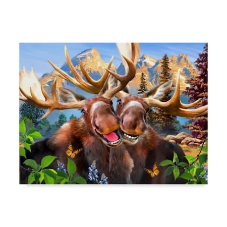 Howard Robinson 'Happy Moose' Canvas Art,35x47
